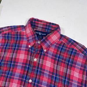 Ralph‎ Lauren Blake Men's Plaid Short Sleeve Button Down Shirt Size S